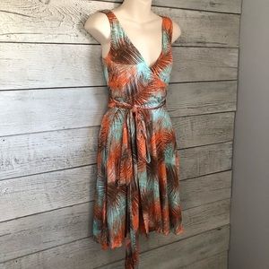 Moda International Summer Wrap Dress Tropical Size Small